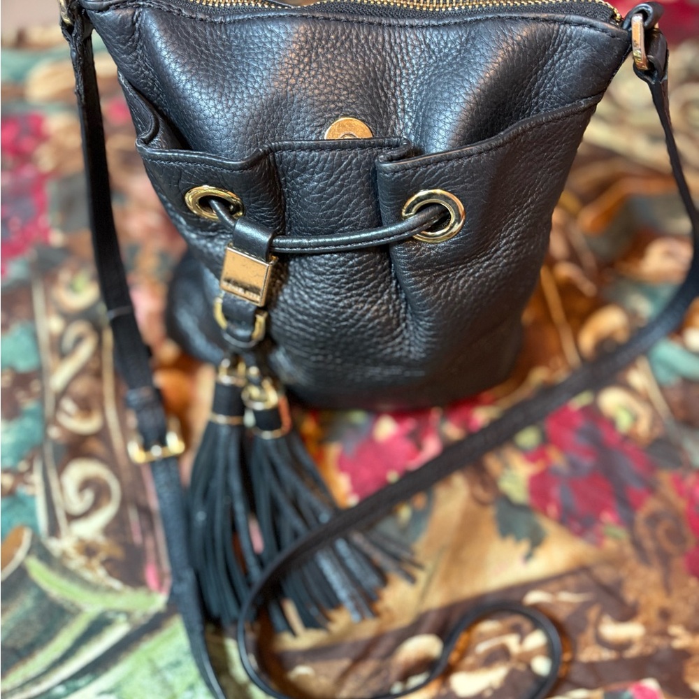 MICHAEL Michael Kors Black Crossbody Bag with Gold Accents